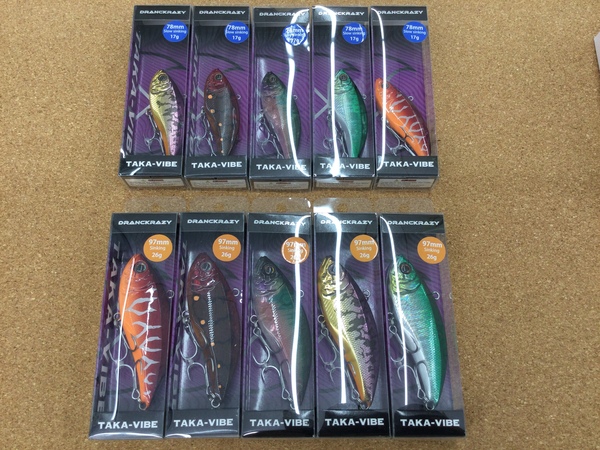 滋賀守山店　新製品入荷情報　ドランクレイジー　タカバイブ78、97、フェロッグ、コーモラン　ミニバド、DUO　烏賊枕スッテ、内外出版　ルアーマガジン2026年6月号　入荷いたしました！サムネイル